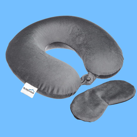 Travel Neck Pillow & Eye Mask-Combo