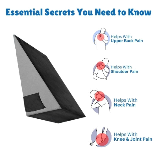 Bed Wedge Pillow Black